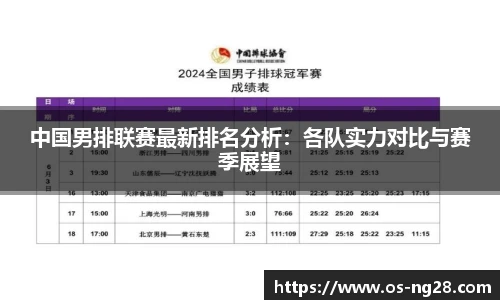 中国男排联赛最新排名分析：各队实力对比与赛季展望