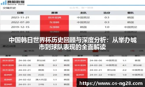 中国韩日世界杯历史回顾与深度分析：从举办城市到球队表现的全面解读